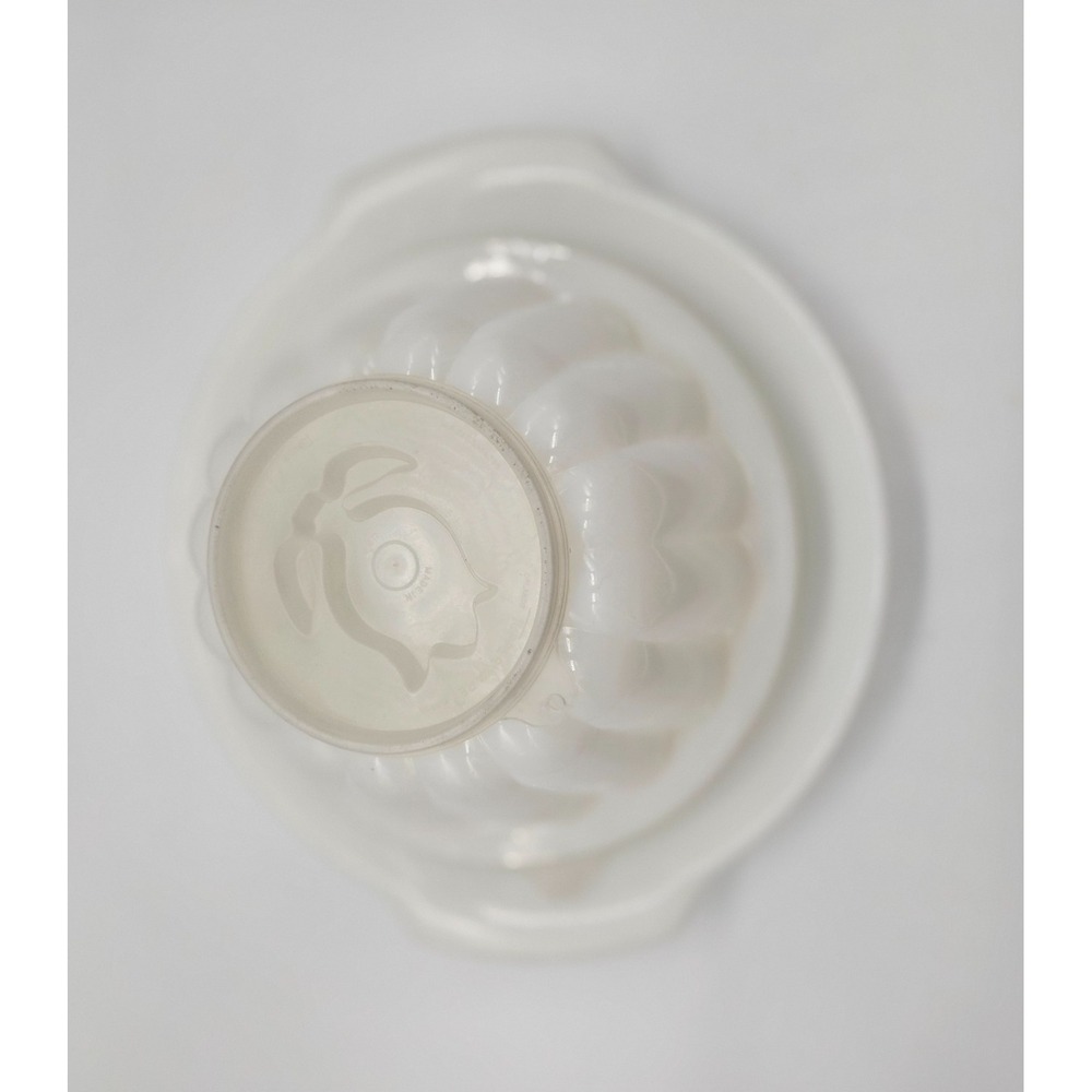 Tupperware Jel-N-Serve Vintage White Gelatin Mold Set 620 3 Piece Tulip Design - Picture 7 of 7